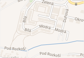Modrá v obci Náchod - mapa ulice
