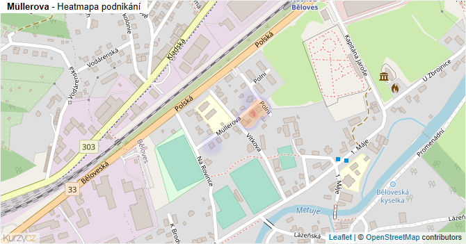 Müllerova - mapa podnikání
