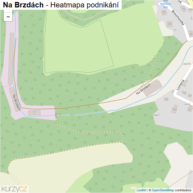 Mapa Na Brzdách - Firmy v ulici.