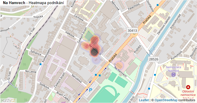 Na Hamrech - mapa podnikání