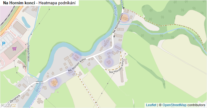 Na Horním konci - mapa podnikání