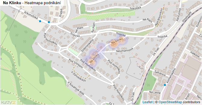 Na Klínku - mapa podnikání