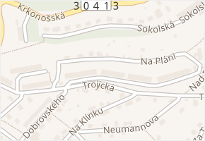 Na Pláni v obci Náchod - mapa ulice