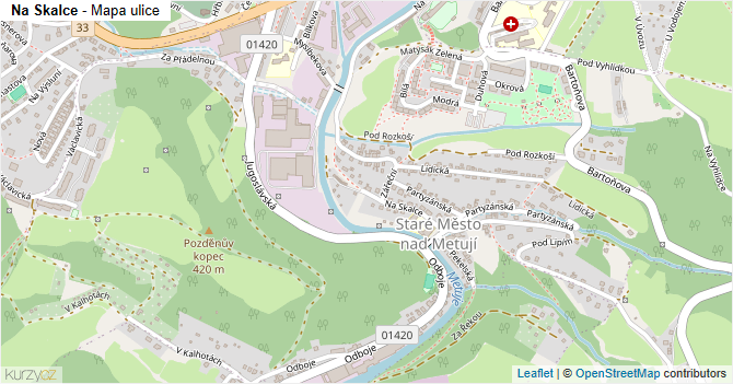 Na Skalce - mapa ulice