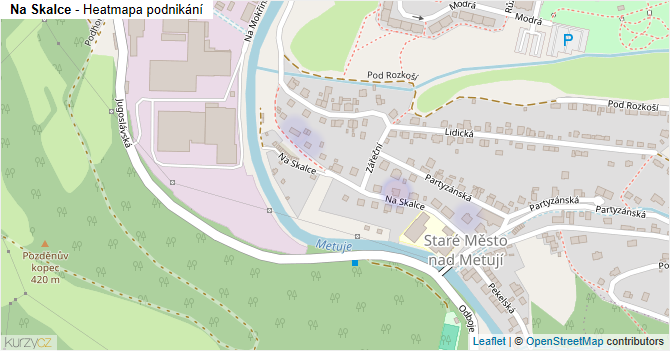 Na Skalce - mapa podnikání