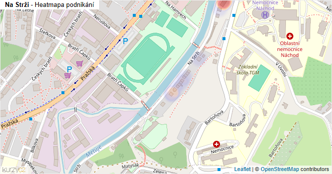Na Strži - mapa podnikání