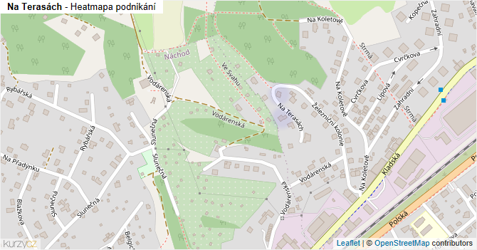Na Terasách - mapa podnikání