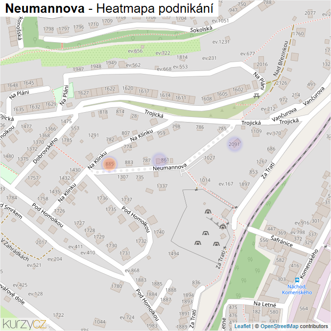 Mapa Neumannova - Firmy v ulici.