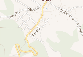 Okrajová v obci Náchod - mapa ulice