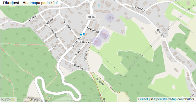 Okrajová - mapa podnikání