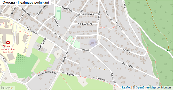 Ovocná - mapa podnikání