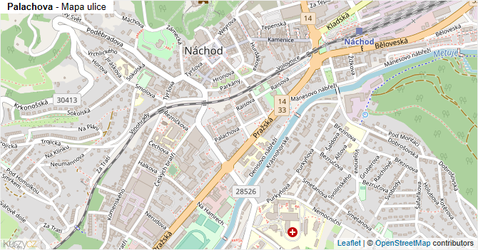 Palachova - mapa ulice