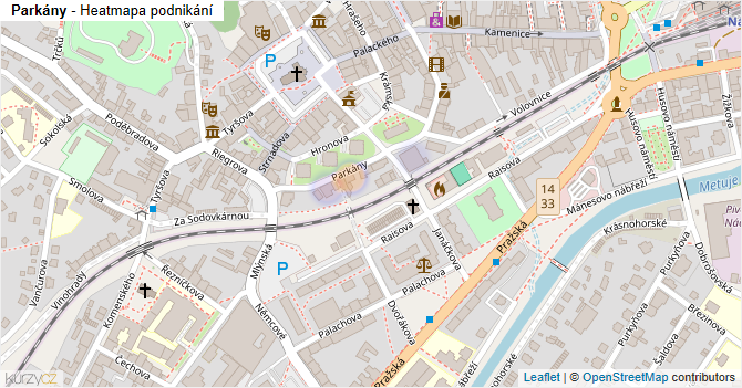 Parkány - mapa podnikání