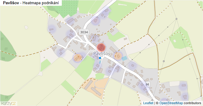 Pavlišov - mapa podnikání
