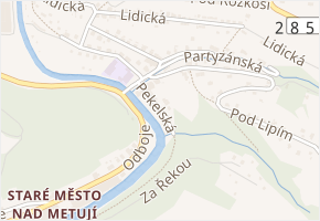 Pekelská v obci Náchod - mapa ulice