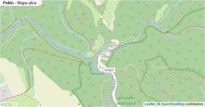 Peklo - mapa ulice