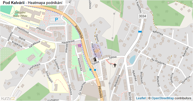Pod Kalvárií - mapa podnikání