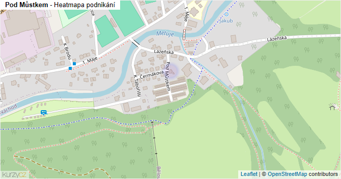 Pod Můstkem - mapa podnikání