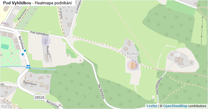 Pod Vyhlídkou - mapa podnikání