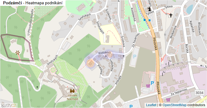 Podzámčí - mapa podnikání