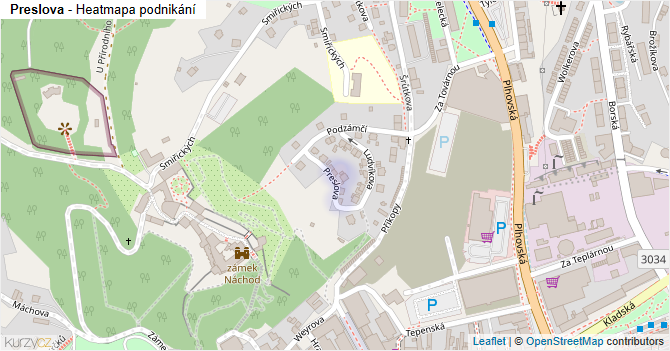 Preslova - mapa podnikání