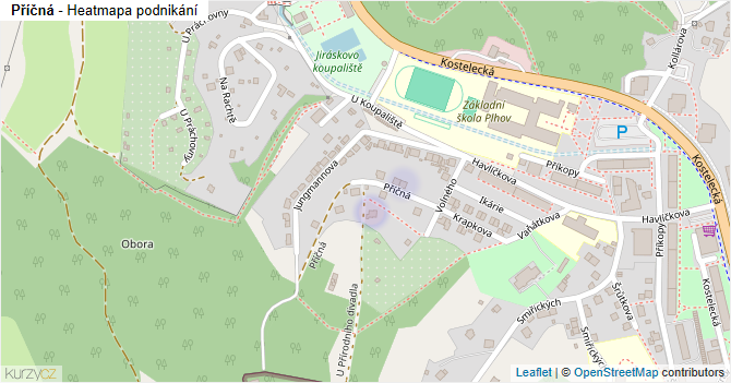 Příčná - mapa podnikání