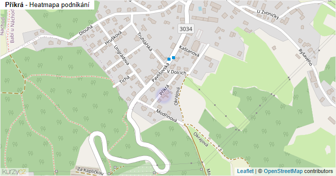 Příkrá - mapa podnikání