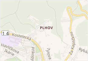 Průšova v obci Náchod - mapa ulice