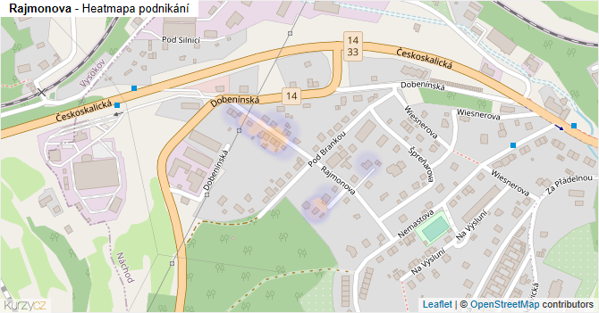 Rajmonova - mapa podnikání