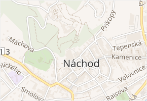 Regnerovy sady v obci Náchod - mapa ulice