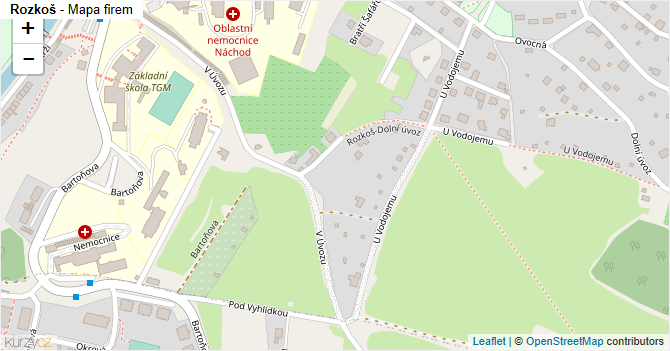 Rozkoš - mapa firem