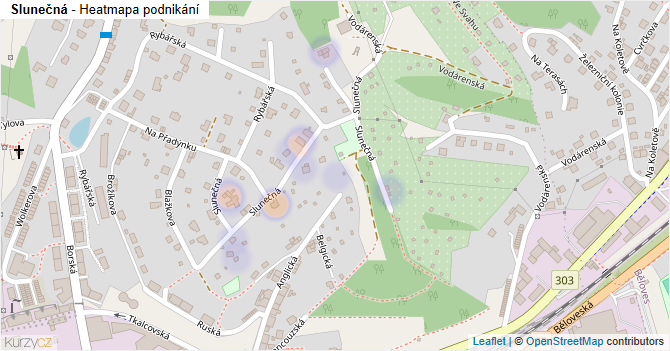 Slunečná - mapa podnikání