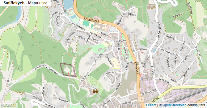 Smiřických - mapa ulice