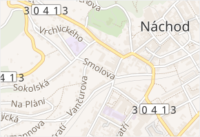 Smolova v obci Náchod - mapa ulice
