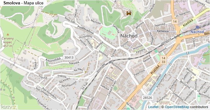 Smolova - mapa ulice