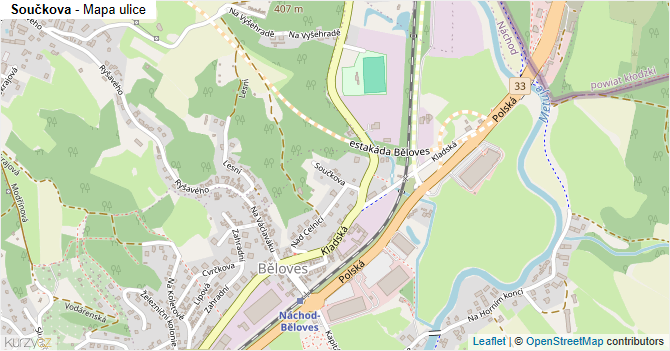 Součkova - mapa ulice