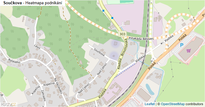 Součkova - mapa podnikání