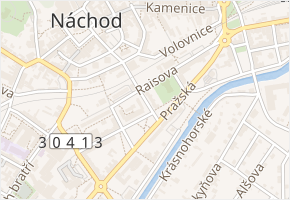 Spojovací v obci Náchod - mapa ulice