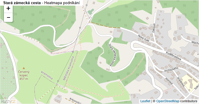 Stará zámecká cesta - mapa podnikání