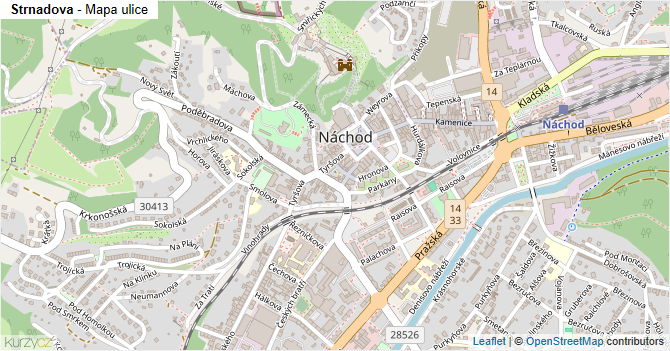 Strnadova - mapa ulice