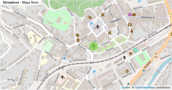 Strnadova - mapa firem