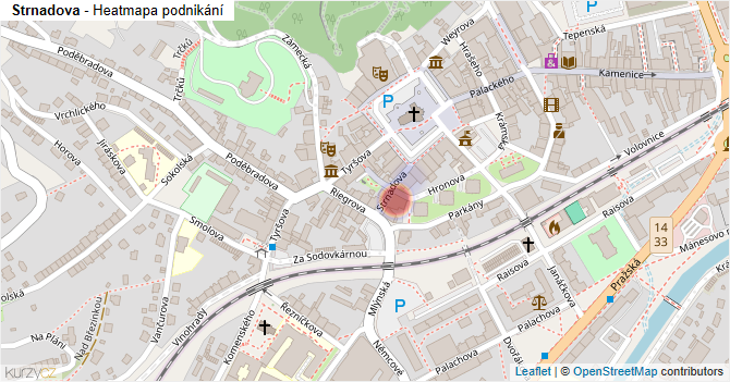 Strnadova - mapa podnikání