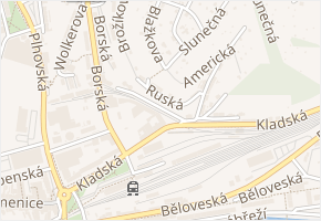 Tkalcovská v obci Náchod - mapa ulice