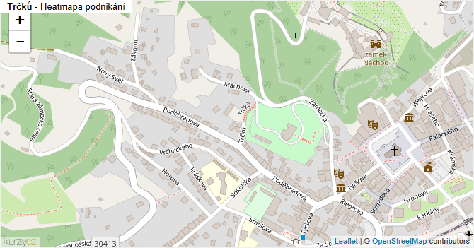 Trčků - mapa podnikání