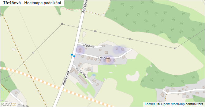 Třešňová - mapa podnikání