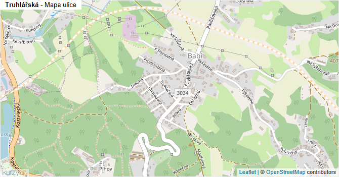 Truhlářská - mapa ulice
