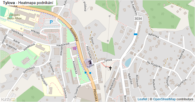 Tylova - mapa podnikání