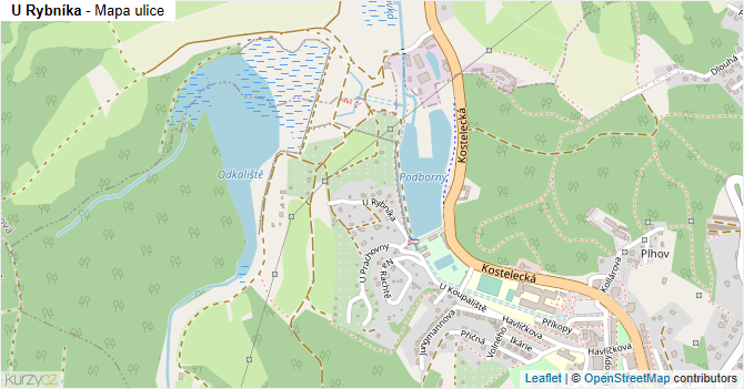 U Rybníka - mapa ulice