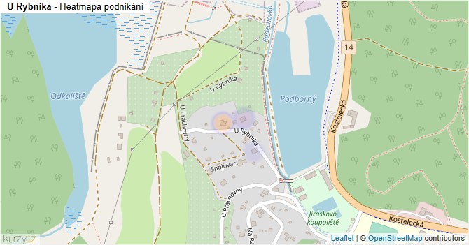 U Rybníka - mapa podnikání
