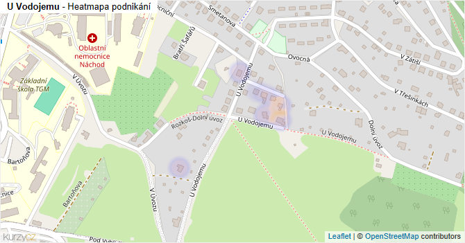 U Vodojemu - mapa podnikání